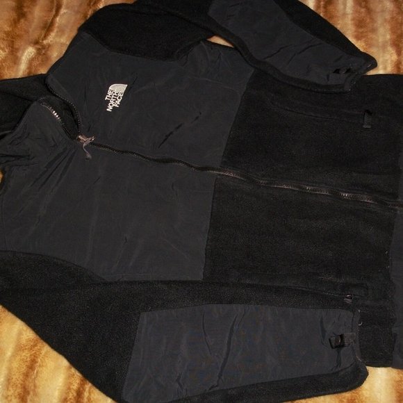 North Face Girls Fleece Hoodie Black Fleece Jacket sz L/G - Picture 1 of 4